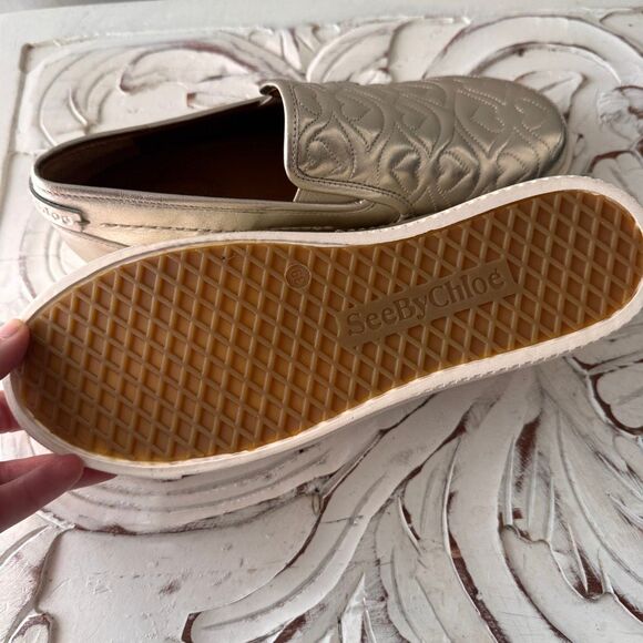 See by Chloe gold slip on sneaker size 39 - Picture 8 of 9